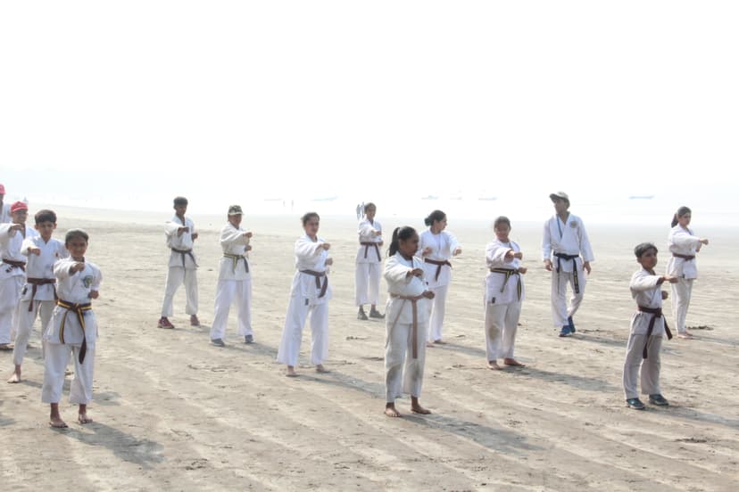 Karate training