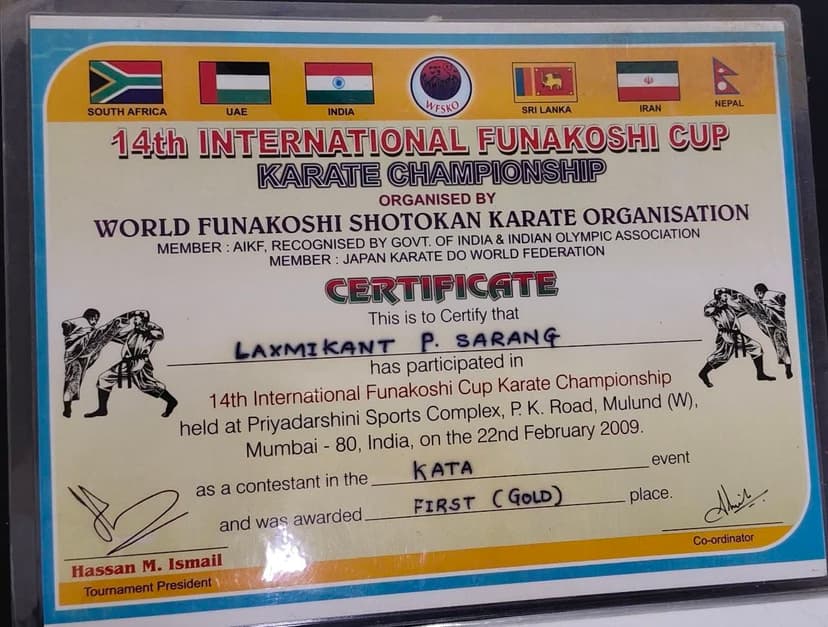 Menkyo Kaiden 6th Dan certificate, 2006