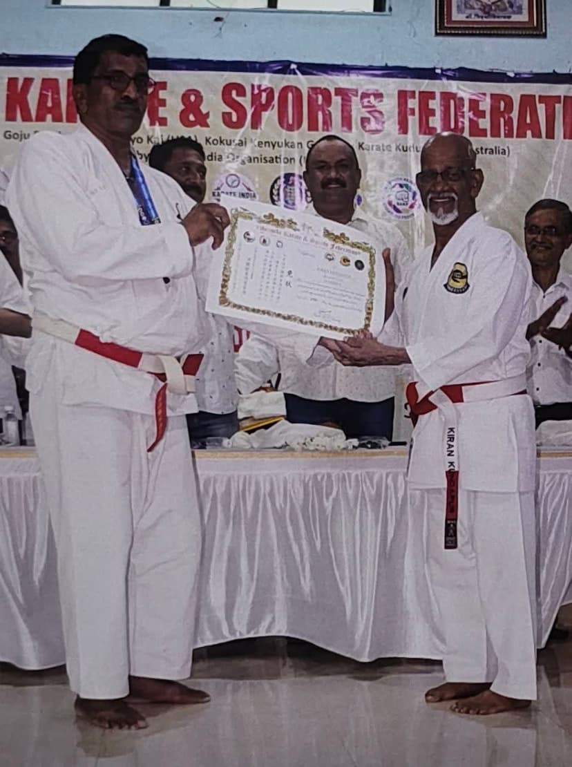 Gojukan merit and national championship certificates