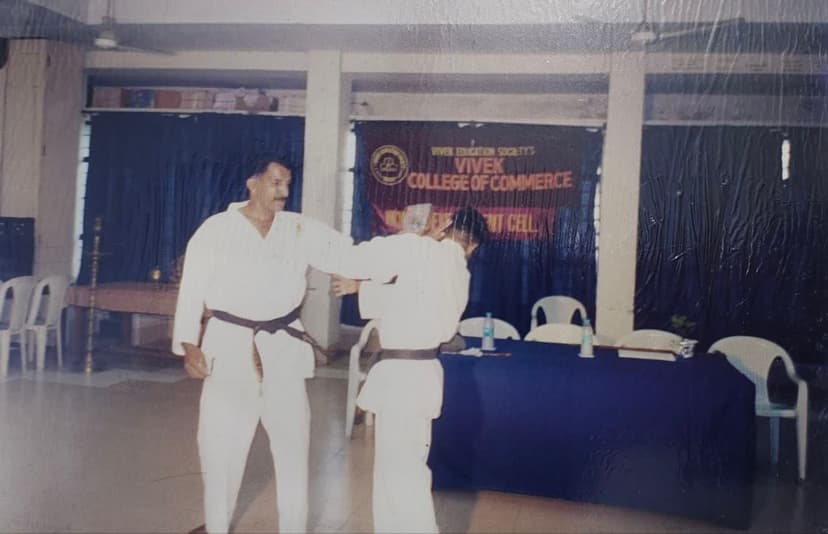 Instructor demonstrating technique to a student