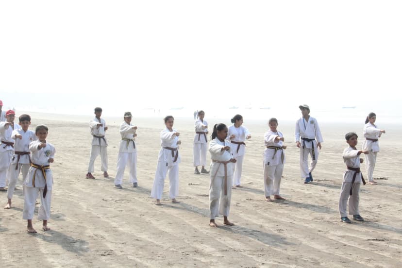 Karate training